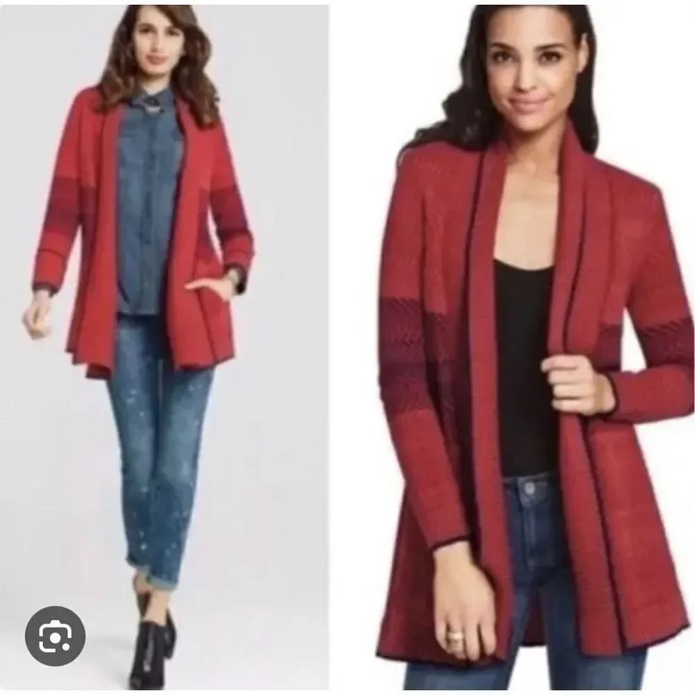 CAbi Joy Open Front Snap Cardigan Sweater XS